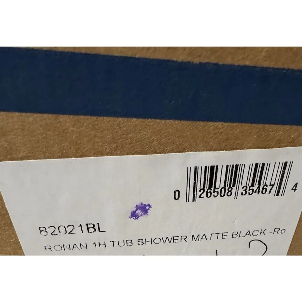 Moen Roman Matte Black Single-Handle Modern Tub Shower Faucet 82021BL w/ Valve